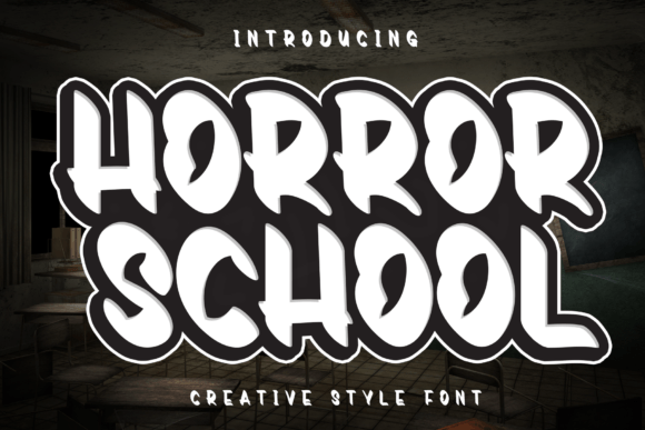 Horror School: A Spooky Display Typeface for Bold Editorial Design