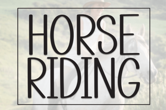 Horse Riding Typeface: A Charming Handwritten Display Font for Crafters