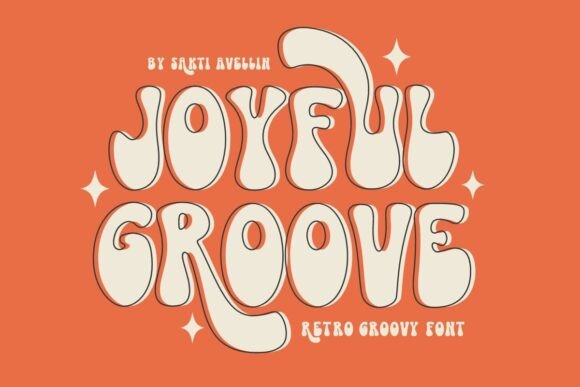 Joyful Groove: A Whimsical Display Font for Festive Crafts