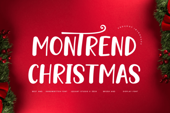 Montrend Christmas: A Festive Display Font for Holiday Creations