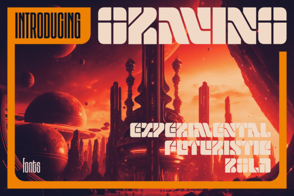 Oravino: A Bold Display Font for Futuristic Craft Designs