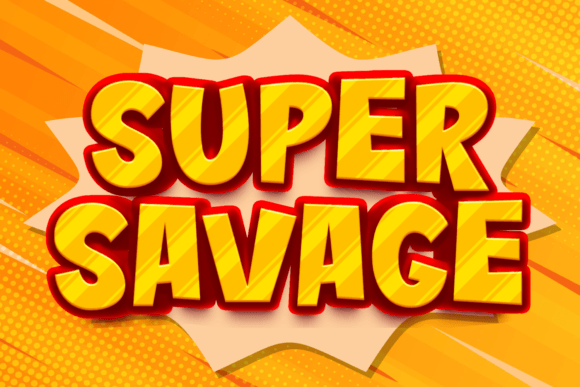 Super Savage: The Bold Display Font for Sci-Fi Web Design