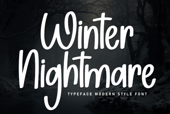 Winter Nightmare: A Bold Handwritten Font for Spooky Branding